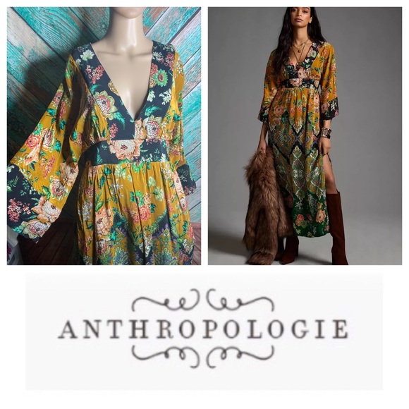 Anthropologie Dresses & Skirts - Anthropologie Floral Maxi Dress - Multicolor